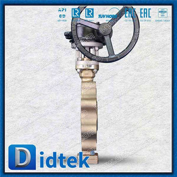 UNS C95800 مقعد معدني ثلاثي الأوفست العروة فراشة Vavle