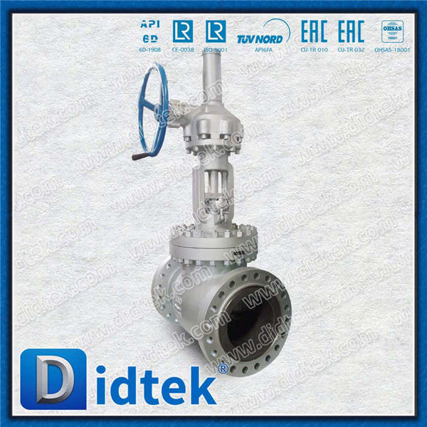 يلقي الصلب A216 WCB Gear OP صمام الكرة الأرضية المتوازن للقرص