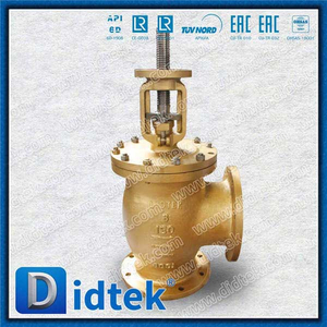 Monel K500 STEM Alunimion Pronze Angle Globe Valve