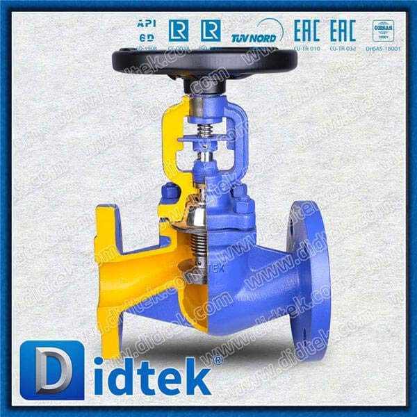 Din Bellow Globe Valve-DN50 1.0619 شفة عجلة اليد