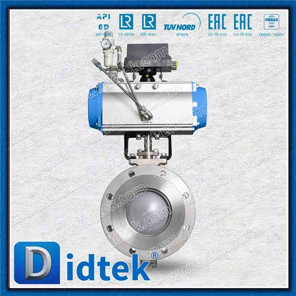 Pneumatic Duplex Alloy 4A Segment V Port Ball Valve