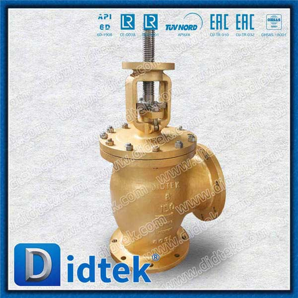 Monel K500 STEM Alunimion Pronze Angle Globe Valve