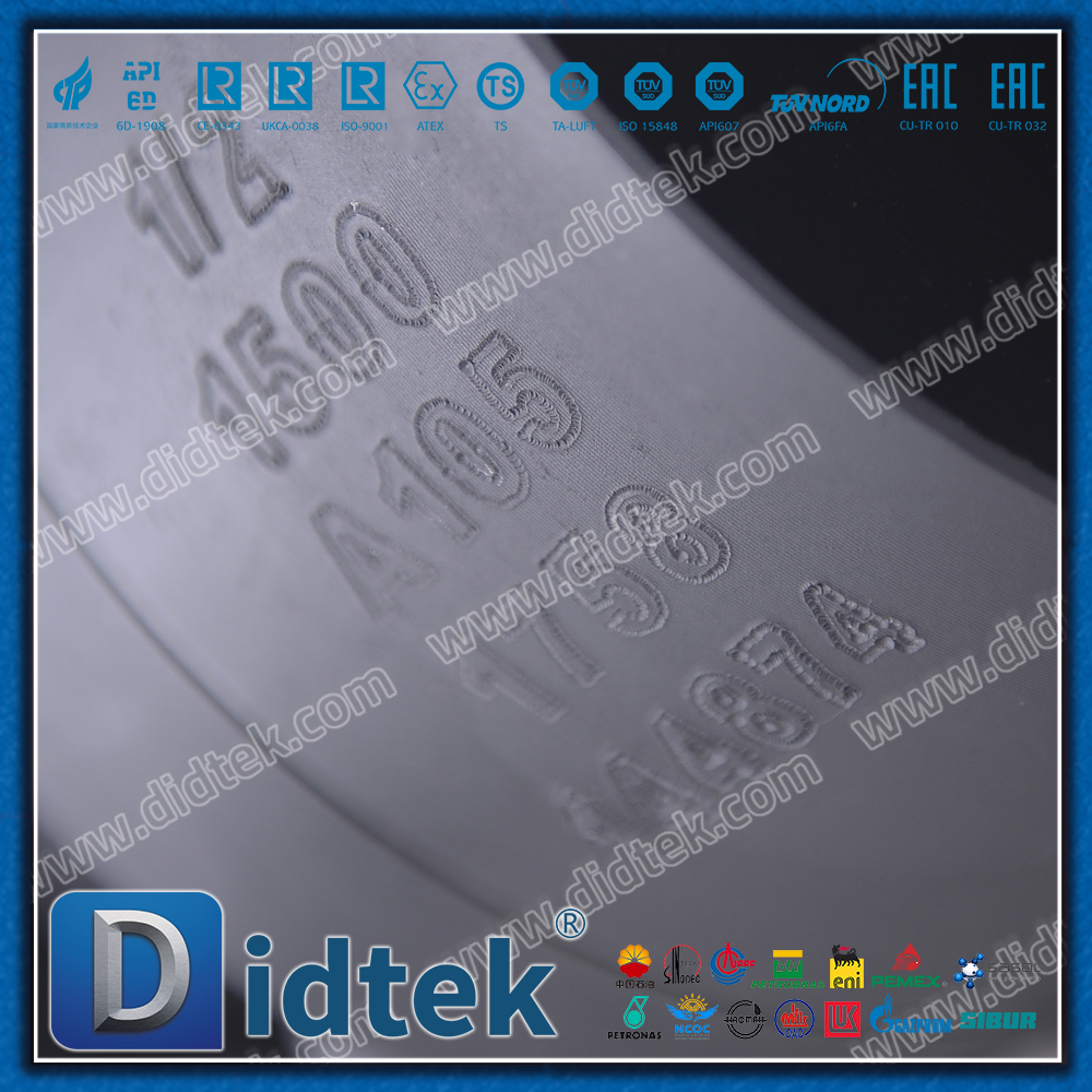 A105 1500LB ارتفاع ضغط الفوسفات حماية التآكل المعادن يجلس صمام الكرة العائمة 