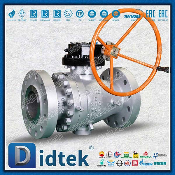 ارتفاع درجة الحرارة 6 بوصة 600LB صمام الكرة مرتكز الدوران المعدني