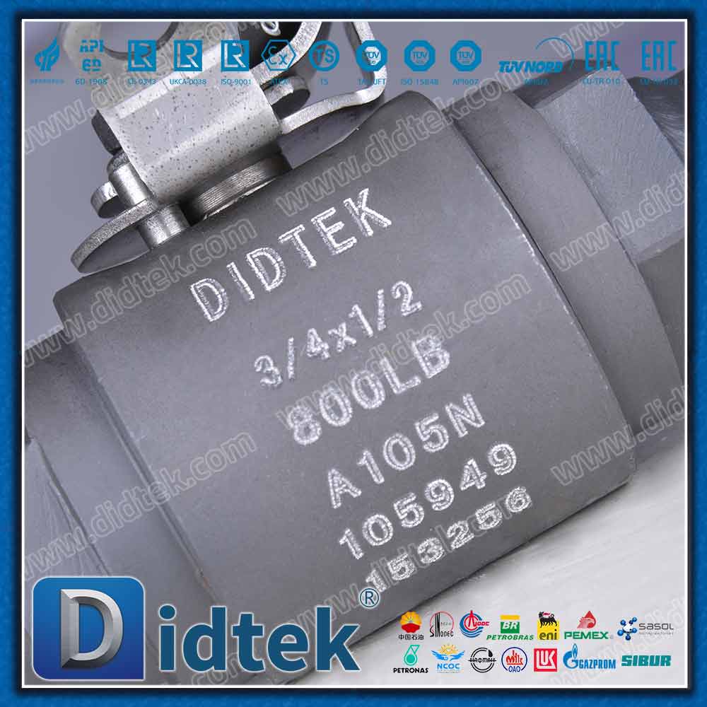 S-37 DIDTEKFFBV-A105N 800LB وصلة تمديد مزورة صمام الكرة العائمة