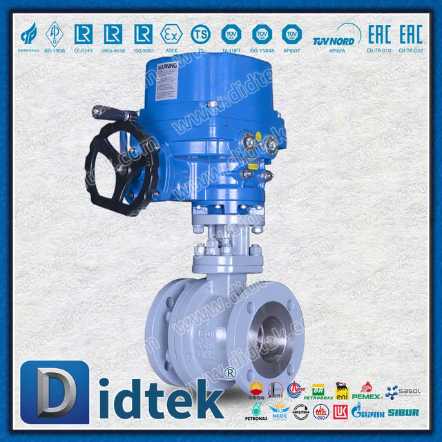 محرك كهربائي مقاوم للانفجار ATEX 200 ℃ نظرة خاطفة صمام كروي كهربائي بمقعد
