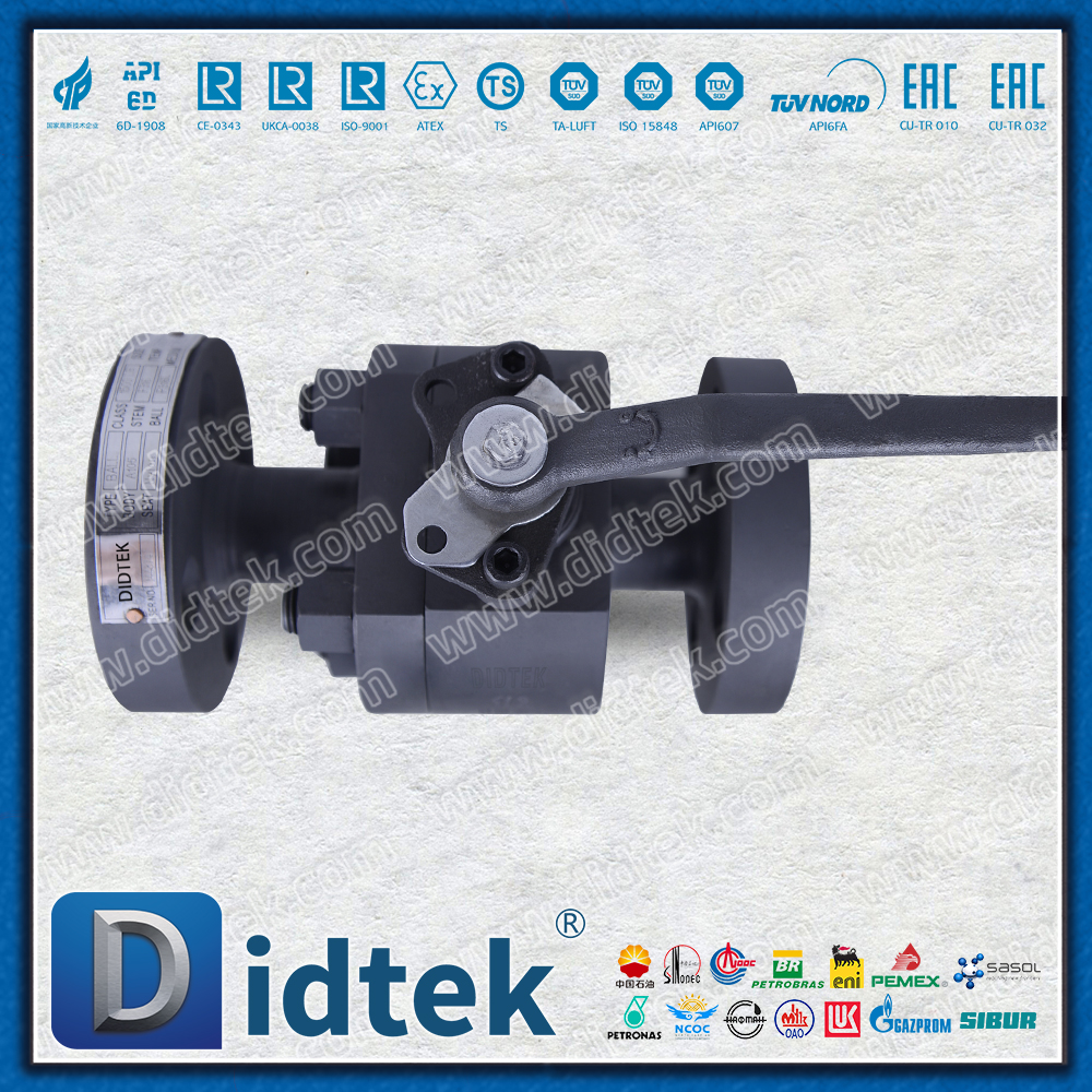 A105 1500LB ارتفاع ضغط الفوسفات حماية التآكل المعادن يجلس صمام الكرة العائمة 