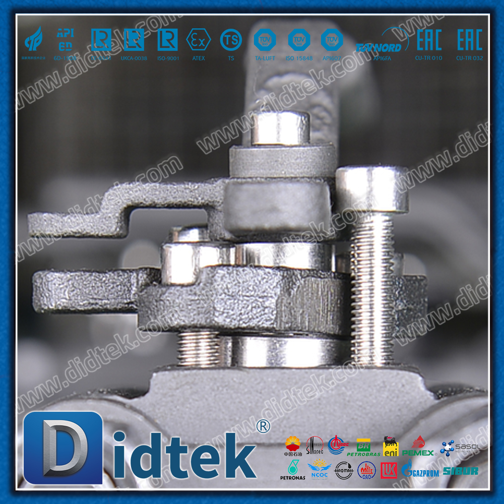 3 قطع A105N صمام كروي معزز بخيط مقعد PTFE