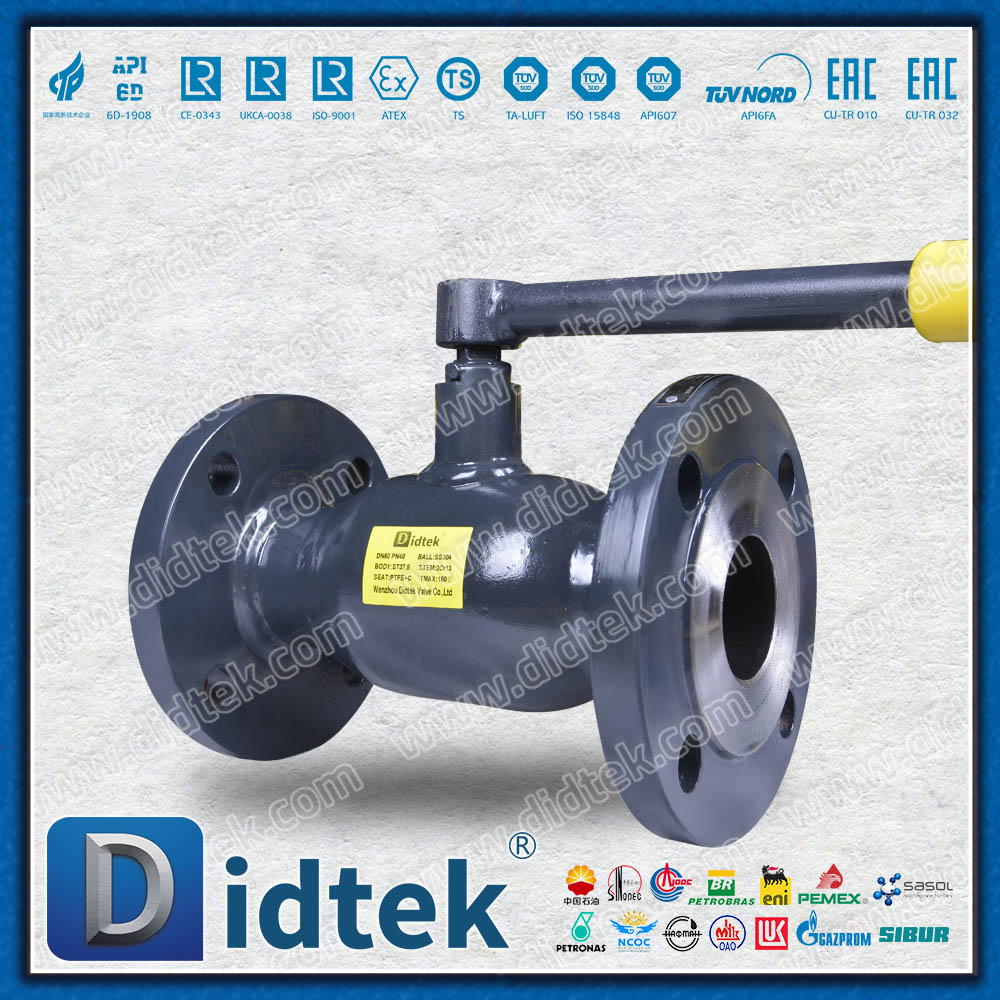 SS304 الفولاذ المقاوم للصدأ PTFE ختم ناعم ST37.8 صمام كروي ملحوم بالكامل