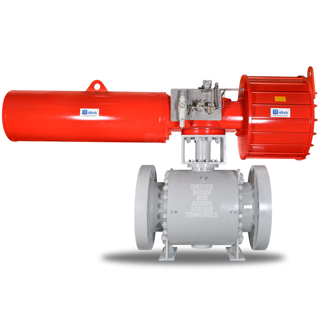 Pneumatic Operator Explosion Proof Trunnions Ball Valve