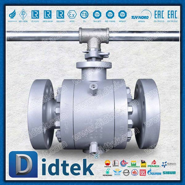 2 بوصة مضادة للتدفق الثابت Tek Peek Seat Seat Trunnion Ball Valve موردي