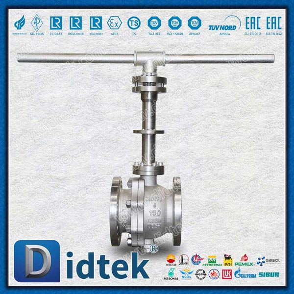 4 بوصة طويلة الجذعية CF3M الصلب الصلب صمام الكرة trunnion