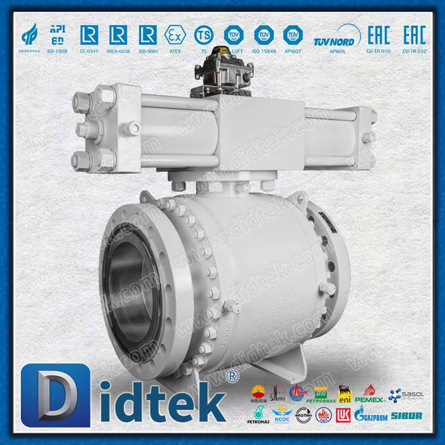 الهندسة البحرية صمام كروي هوائي وهيدروليكي مصنوع من الفولاذ ذو قاعدة معدنية
