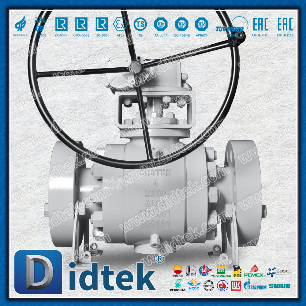RTJ 2500LB ارتفاع ضغط نظرة خاطفة صمام الكرة مزورة الصلب مرتكز الدوران ختم