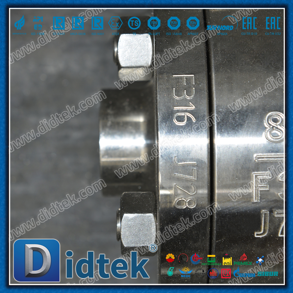 مقعد PCTFE المبرد F316 صمام الكرة الملحومة المقبس