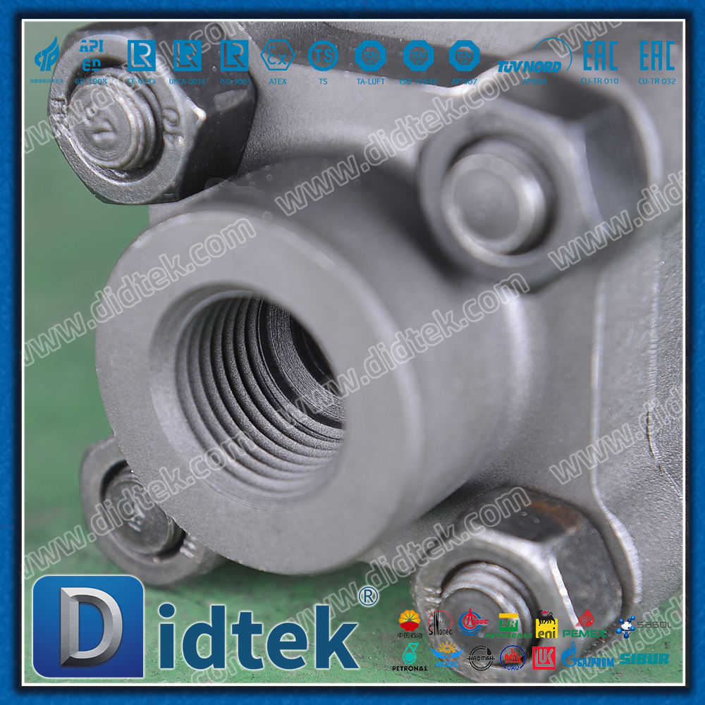 3 قطع A105N صمام كروي معزز بخيط مقعد PTFE