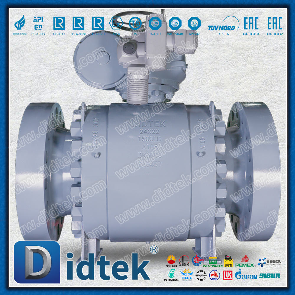 ESD الهندسة البحرية مرتكز الدوران صمام الكرة الكهربائية Auma للغاز عالي الضغط