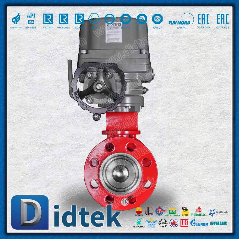 صمام كروي كهربائي F316 مرتكز الدوران مع طلاء من مادة البولي يوريثين