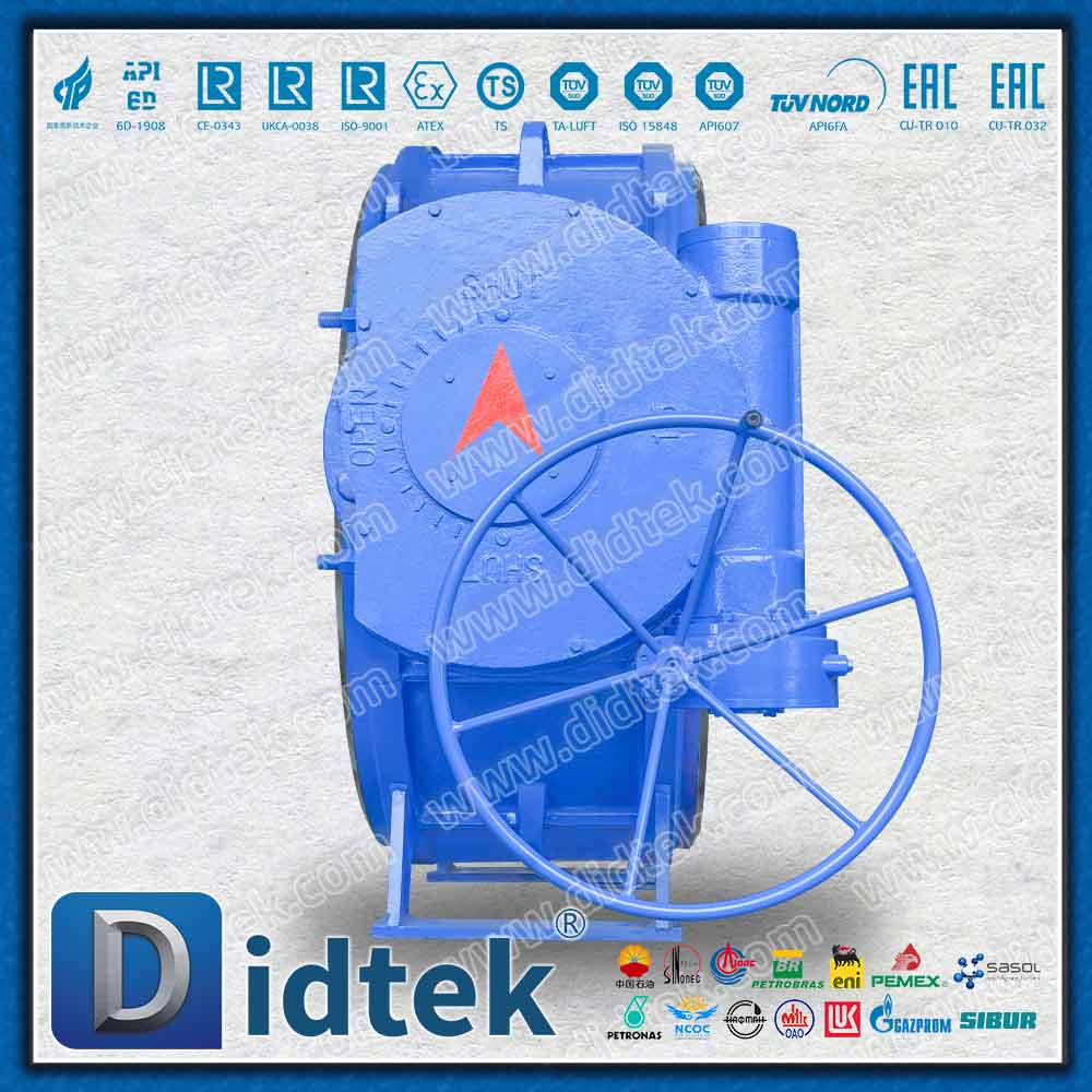 DN2000 صمام فراشة ذو إزاحة ثلاثية كبيرة الحجم DIN