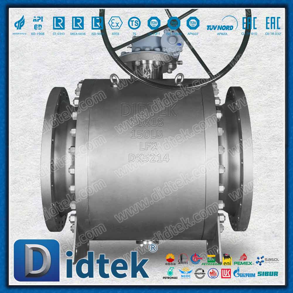 LF2 + Inconel 625 تراكب مع PTFE Elgiloy Lip Seal Trunion Ball Valve