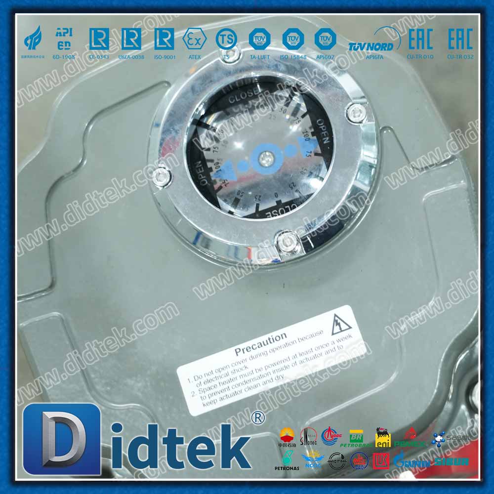 صمام كروي كهربائي F316 مرتكز الدوران مع طلاء من مادة البولي يوريثين