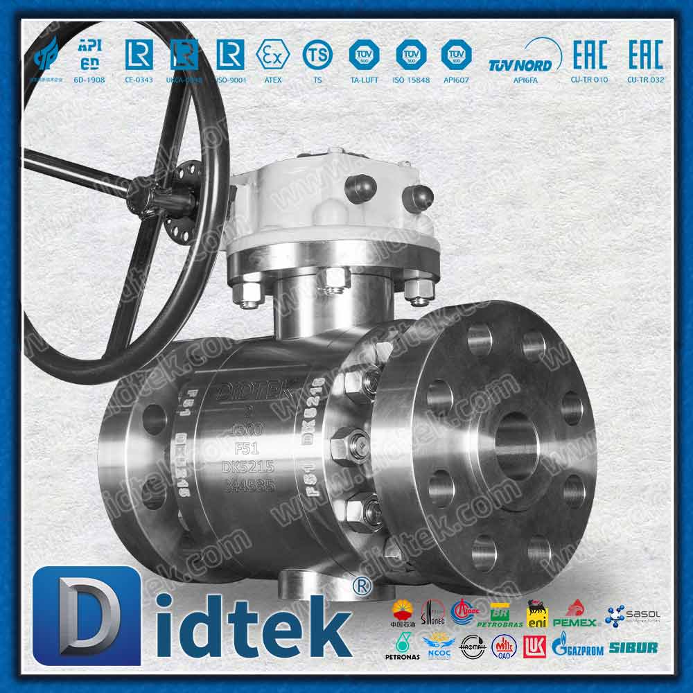F51 1500 صمام كروي مرتكز الدوران مزورة مع ختم نظرة خاطفة
