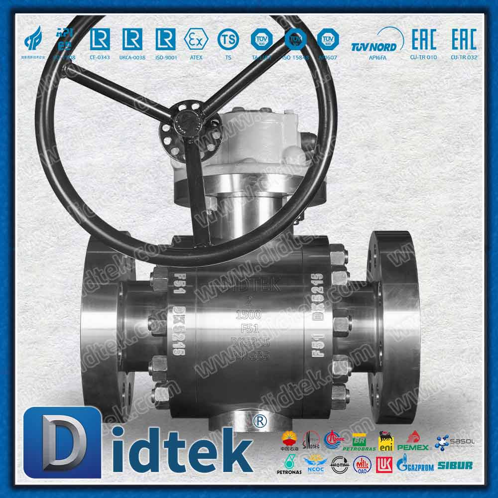 F51 1500 صمام كروي مرتكز الدوران مزورة مع ختم نظرة خاطفة