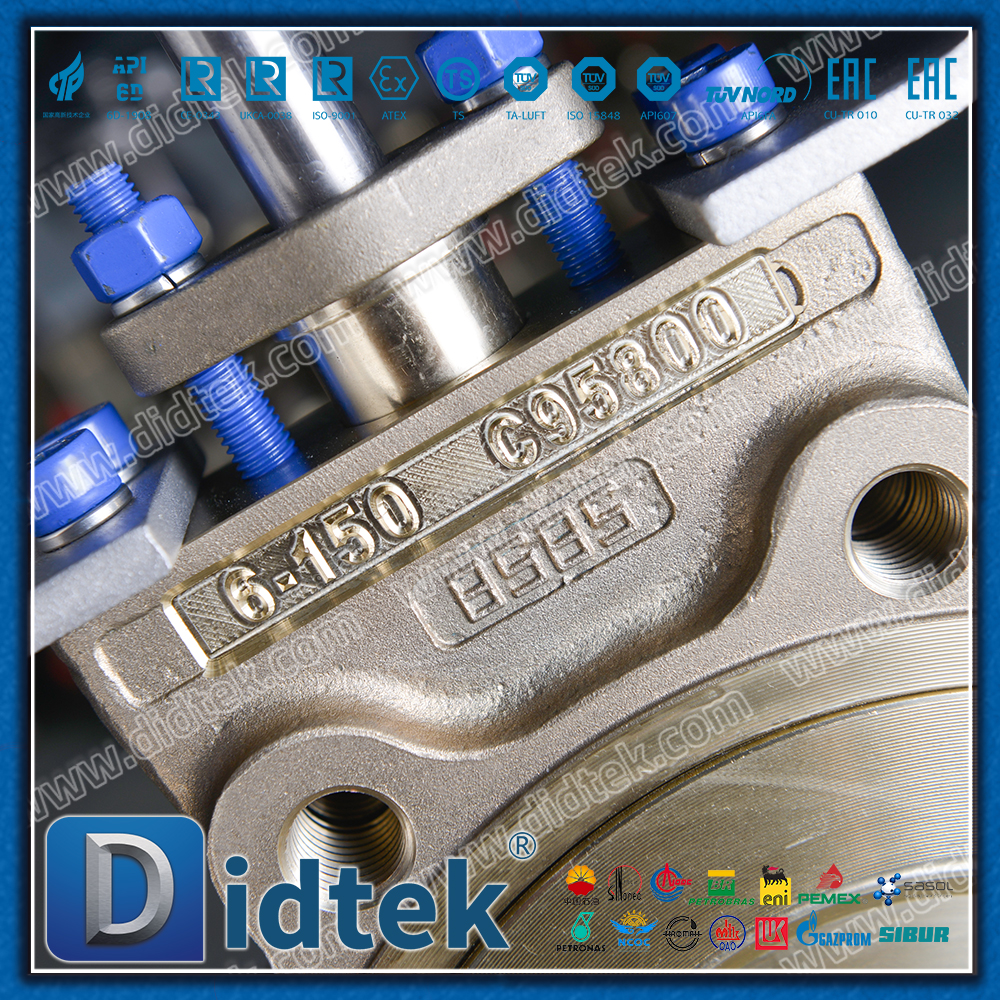 صمامات فراشة من الألومنيوم والبرونز عالية الأداء ASTM B 148 API609 Monel Trim