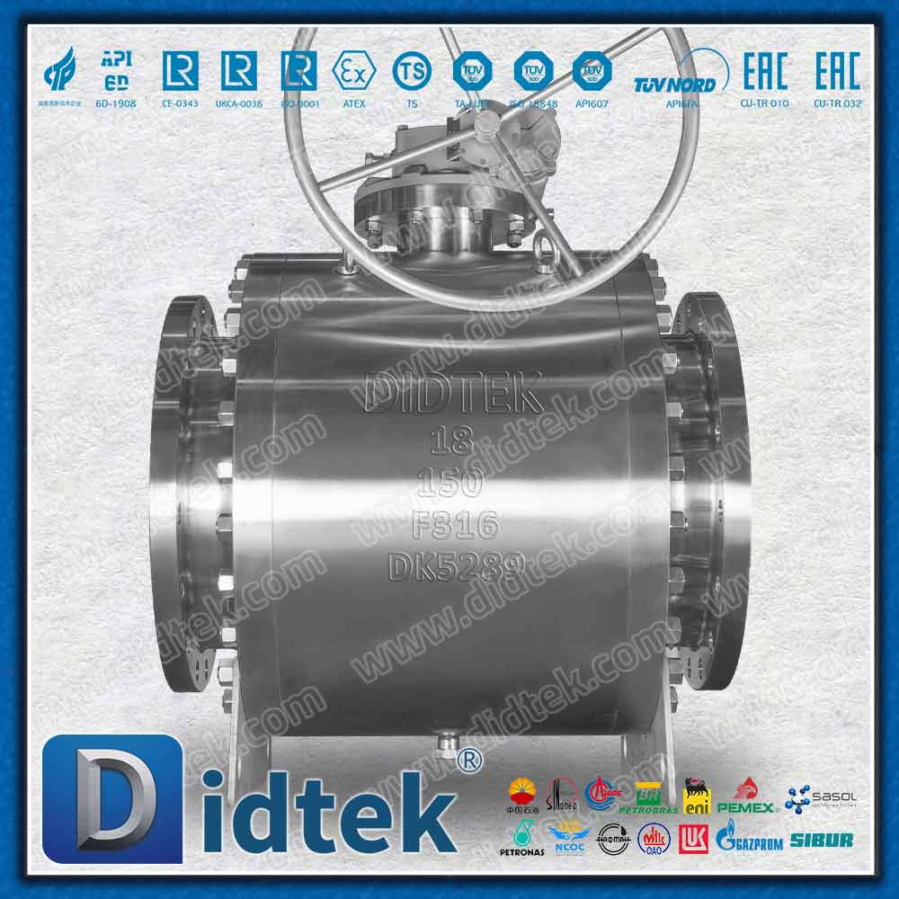 PTFE Elgiloy الهندسة البحرية FPSO F316 صمام الكرة مرتكز الدوران