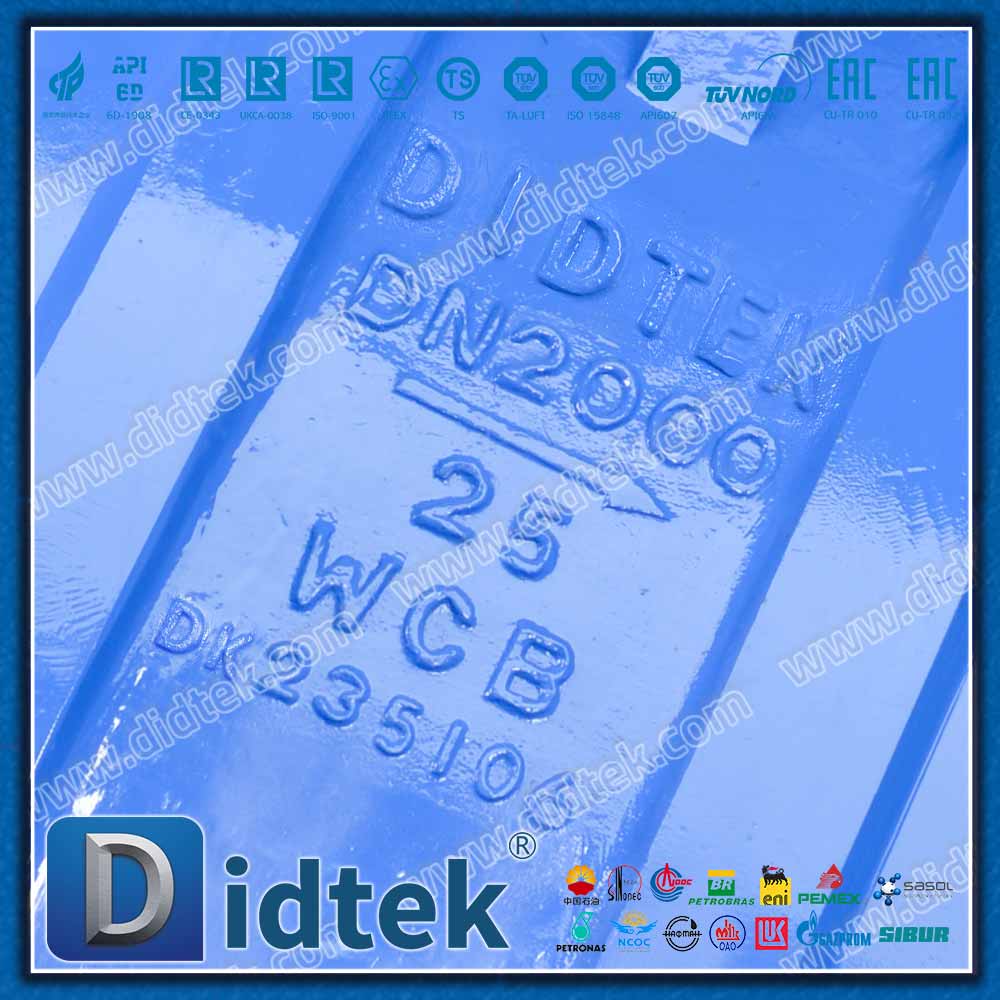 DN2000 صمام فراشة ذو إزاحة ثلاثية كبيرة الحجم DIN