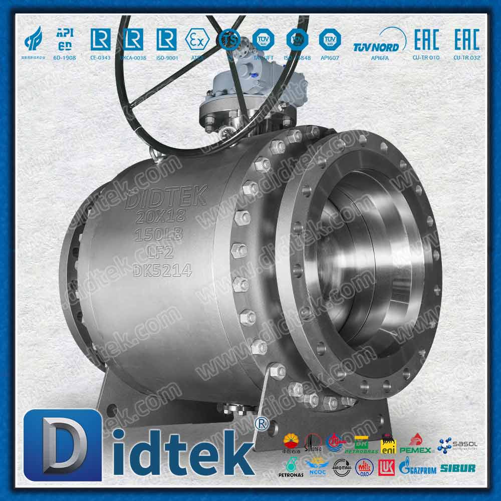 LF2 + Inconel 625 تراكب مع PTFE Elgiloy Lip Seal Trunion Ball Valve